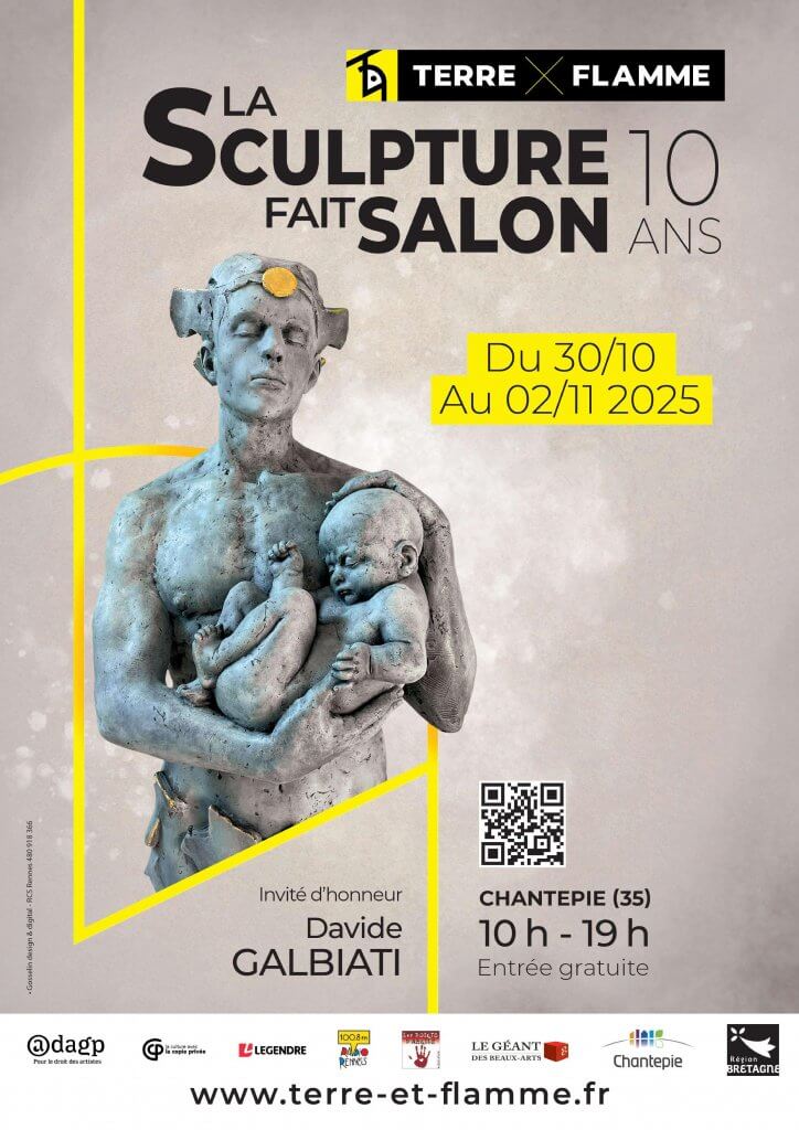 affiche salon sculpture Rennes marie joelle cédat